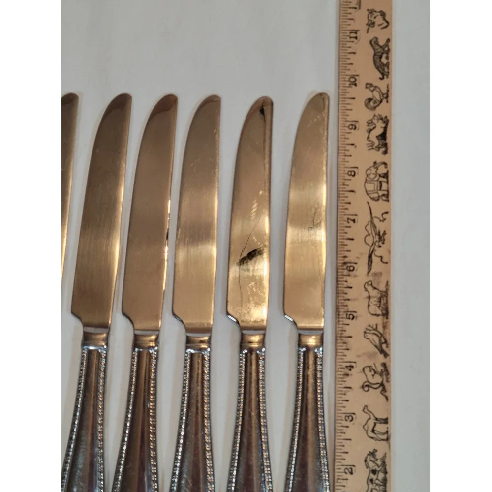 Reed & Barton Dinner Knives 6pc Domain 9.25in 18/10 Stainless Steel